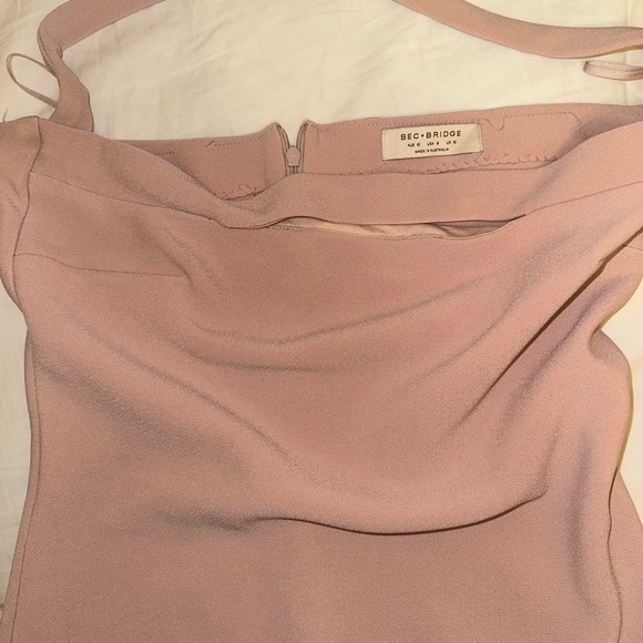 Bec & Bridge Elegant Pink Halter Midi Dress - Picture 4 of 6